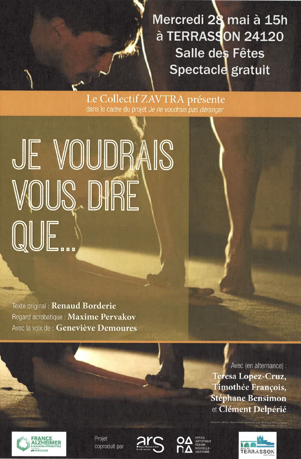 THEATRE A TERRASSON POUR FRANCE ALZHEIMER