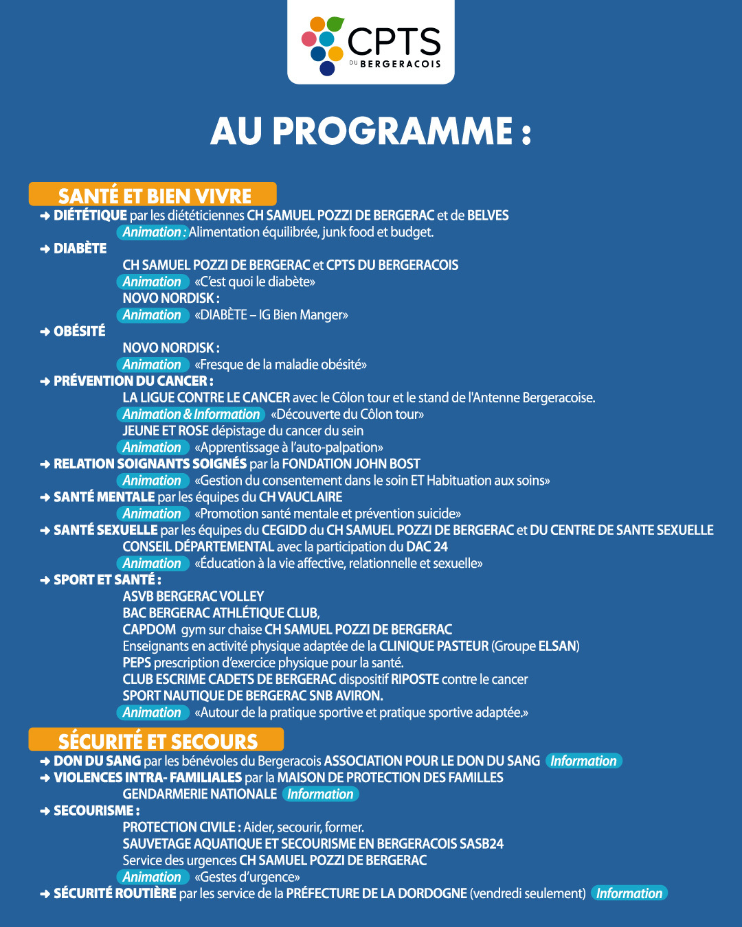 PROGRAMME MATIN VILLAGE PREVENTION 2025